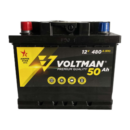 Акумулятор автомобільний 6СТ-50 VOLTMAN 480A (EN)